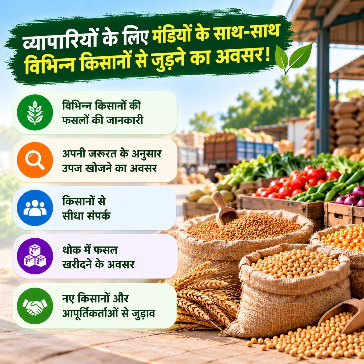 Vendors agricultural opportunities